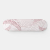 Blush Pink Feather Palm Bliss 1 Persoonlijk Skateboard (Horizontaal)