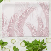 Blush Pink Feather Palm Bliss 1 Theedoek (Gevouwen)