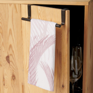 Blush Pink Feather Palm Bliss 1 Theedoek