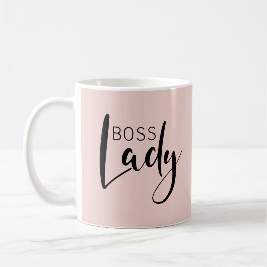 Blush Pink Feminine Boss Lady Koffiemok (Links)
