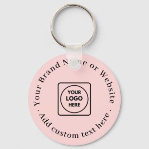 Blush Pink Feminine   Custom Business Logo Design Sleutelhanger