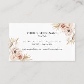 Blush Pink Feminine Waterverf Floral Visitekaartje (Achterkant)