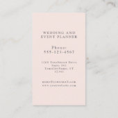 Blush Pink Feminine Waterverf Floral Visitekaartje (Achterkant)