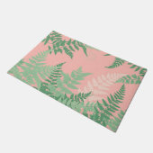 Blush Pink Fern Leaf Botanical Sage Green Modern Deurmat (Schuin)