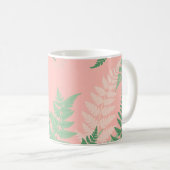 Blush Pink Fern Leaf Botanical Sage Green Modern Koffiemok (Voorkant rechts)