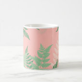 Blush Pink Fern Leaf Botanical Sage Green Modern Koffiemok (Center)