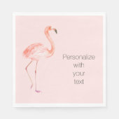 Blush Pink Flamingo Persoonlijk Servet (Voorkant)