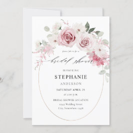 Blush Pink Floral 2 Vrijgezellenfeest Kaart