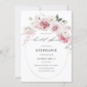Blush Pink Floral 2 Vrijgezellenfeest Kaart