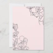 Blush Pink Floral 30ste verjaardagsfeestje Kaart (Achterkant)