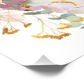 Blush Pink Floral 60e verjaardag Welkom Perfect Poster (Hoek)