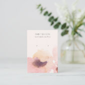 Blush Pink Floral Abstract 2-peul Veroorbaar beeld Visitekaartje (Staand voorkant)