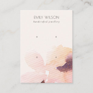 Blush Pink Floral Abstract 2-peul Veroorbaar beeld Visitekaartje