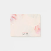 Blush Pink Floral Abstract Art Persoonlijke naam Post-it® Notes (Voorkant)