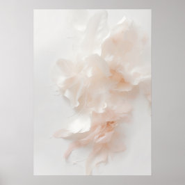 Blush Pink Floral Abstract Art Print | Soft Petal