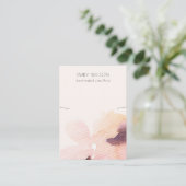 Blush Pink Floral Abstract Ketting Band display Visitekaartje (Staand voorkant)