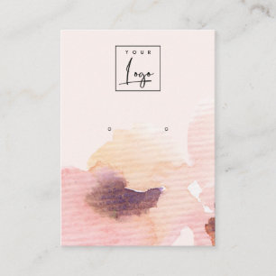 Blush Pink Floral Abstract veroudering Logo-beelds Visitekaartje