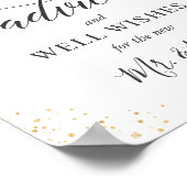 Blush Pink Floral Advice en Well Wishes Sign Poster (Hoek)