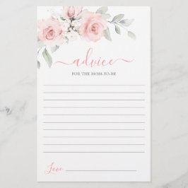 Blush Pink Floral Advice voor de moeder als kaart