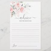 Blush Pink Floral Advice voor de moeder als kaart (Voorkant)