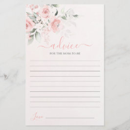 Blush Pink Floral Advice voor de moeder als kaart