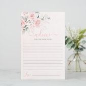 Blush Pink Floral Advice voor de moeder als kaart (Staand voorkant)