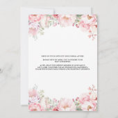 Blush Pink Floral Afternoon Tea Baby shower Kaart (Achterkant)