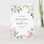 Blush Pink Floral All in One QR Code Wedding (Voorkant)