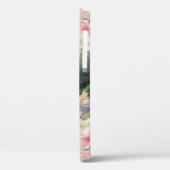 Blush Pink Floral and Glitter Pet Horse Photo Case-Mate iPhone Case (Achterkant / Links)