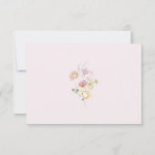 Blush Pink Floral Baby in Bloom Baby shower Bedankkaart (Achterkant)