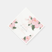 Blush Pink Floral Baby in Bloom Baby Shower Girl Servet (Hoek)
