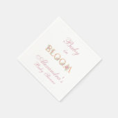Blush Pink Floral Baby in Bloom Baby shower Servet (Hoek)