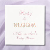 Blush Pink Floral Baby in Bloom Baby shower Servet