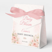 Blush Pink Floral Baby in Bloom  Bedankdoosjes (Voorkant Zijde)