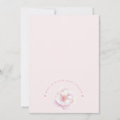 Blush Pink Floral Baby in Bloom Shower Kaart (Achterkant)