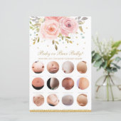 Blush Pink Floral Baby of Beer Belly Shower Game (Staand voorkant)