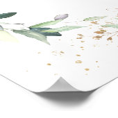 Blush Pink Floral Baby shower Birthday Welcome Pos Poster (Hoek)