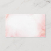 Blush Pink Floral Baby shower Diaper Raffle Informatiekaartje (Achterkant)