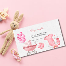 Blush Pink Floral Baby shower Diaper Raffle