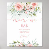 Blush Pink Floral baby shower Mam-osa barteken Poster (Voorkant)