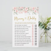 Blush Pink Floral Baby shower mama of papa (Staand voorkant)