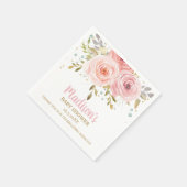 Blush Pink Floral Baby shower Verjaardag Servet (Hoek)