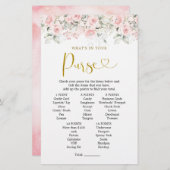 Blush Pink Floral Baby shower Wat in je tas (Voorkant / Achterkant)