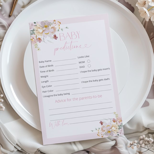 Blush Pink Floral Baby Voordicties en advies (Creator heeft geüpload)