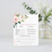 Blush Pink Floral Baby Voorspellingen & Advies spe (Staand voorkant)