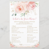 Blush Pink Floral Baby Wat zit er in je telefoonsp (Voorkant)
