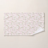 Blush Pink Floral Bad Handdoek (Handdoek)