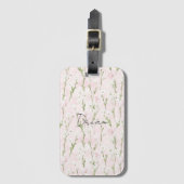 Blush Pink Floral Bagagelabel (Voorkant (verticaal))