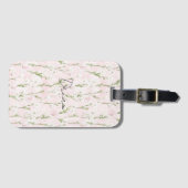 Blush Pink Floral Bagagelabel (Voorkant (horizontaal))