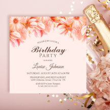 Blush Pink Floral Birthday Party